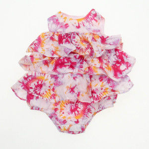 Seed Girls Pink | Orange Romper size: 0-3 Months